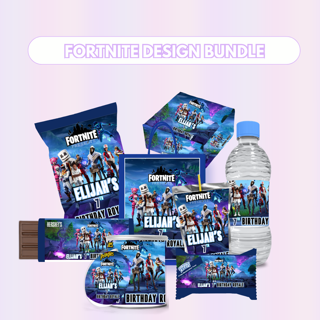 Fortnite Party Favor Design Bundle