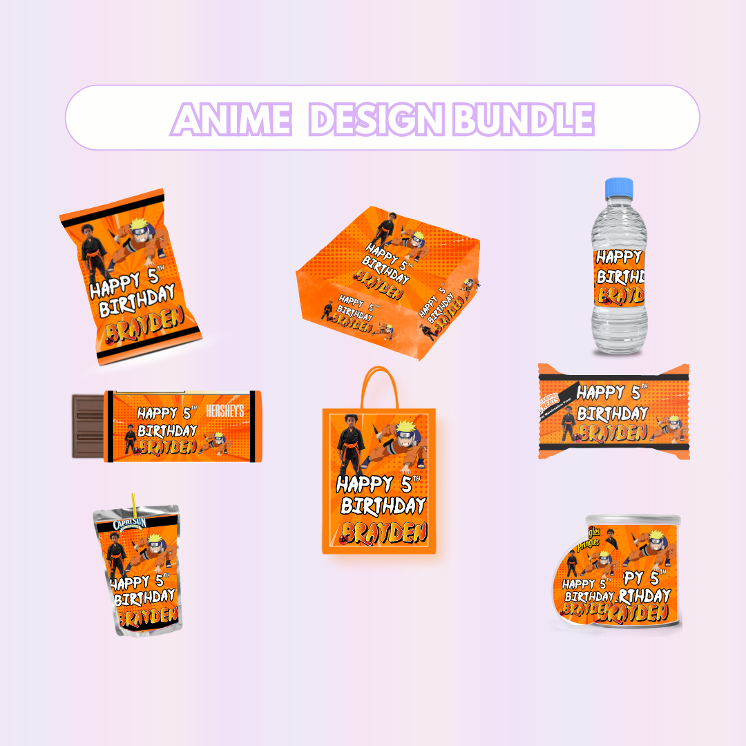 Anime Party Favor Design Bundle