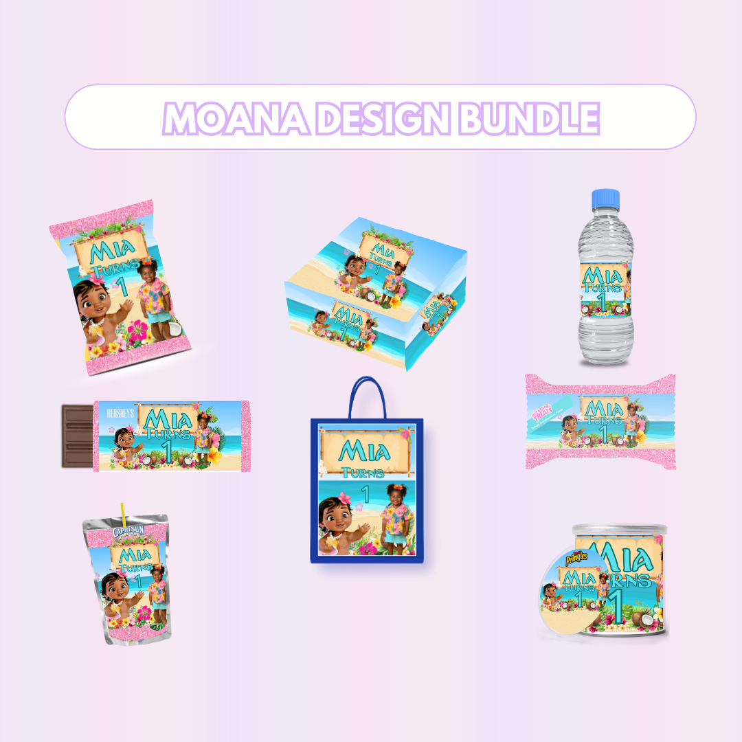 Moana Party Favor Design Bundle