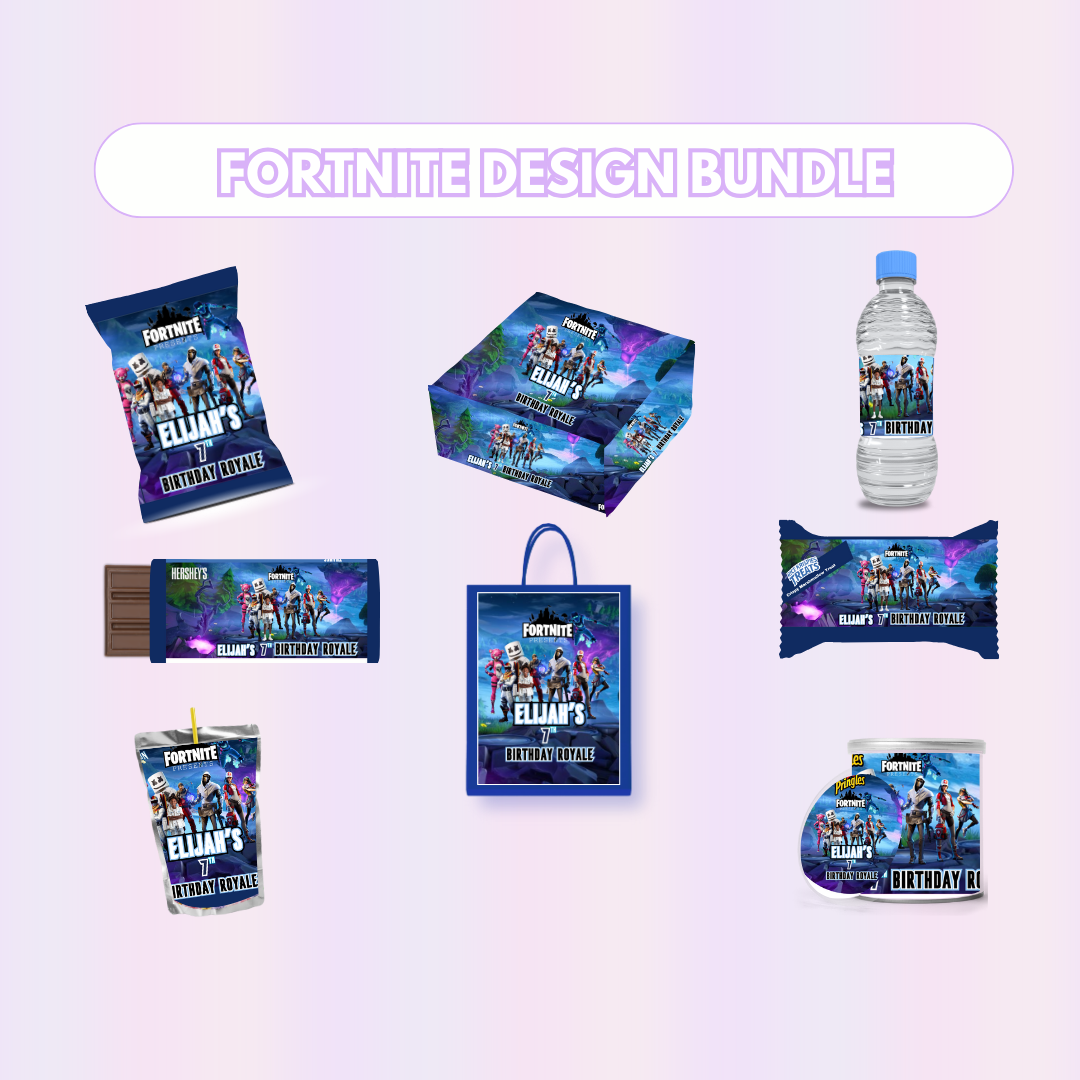 Fortnite Party Favor Design Bundle