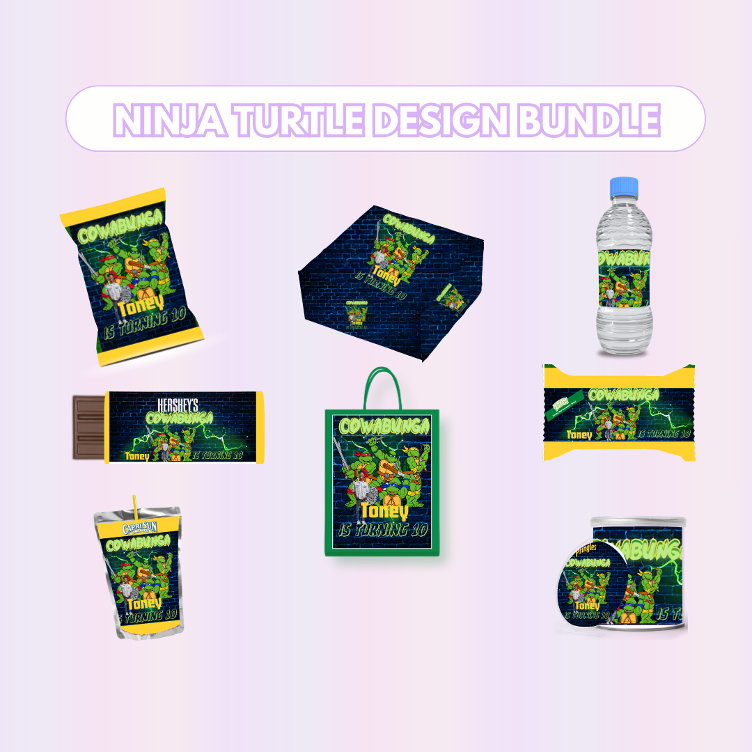 Turtle Party Favor Design Bundle