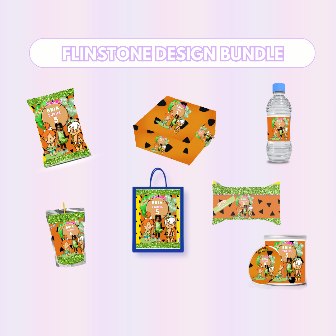 Flinstone Party Favor Design Bundle