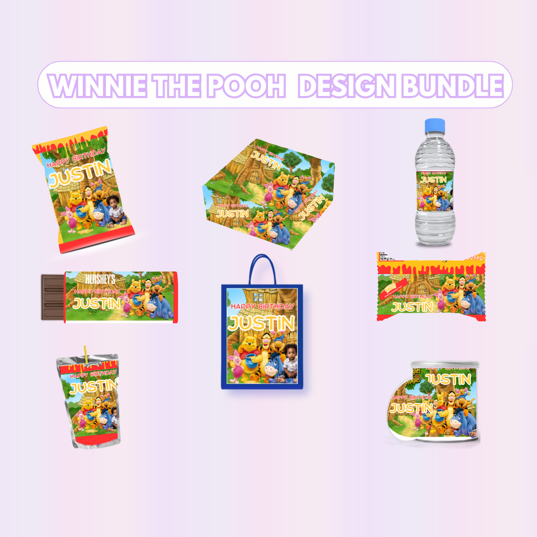 Winnie the Pooh Party Favor Design Bundle