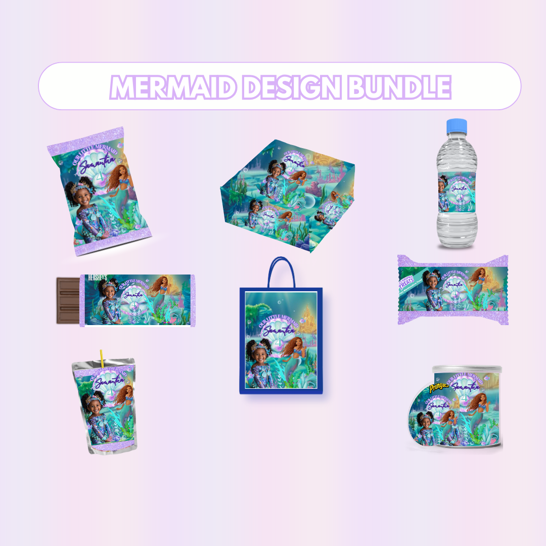 Mermaid Party Favor Design Bundle