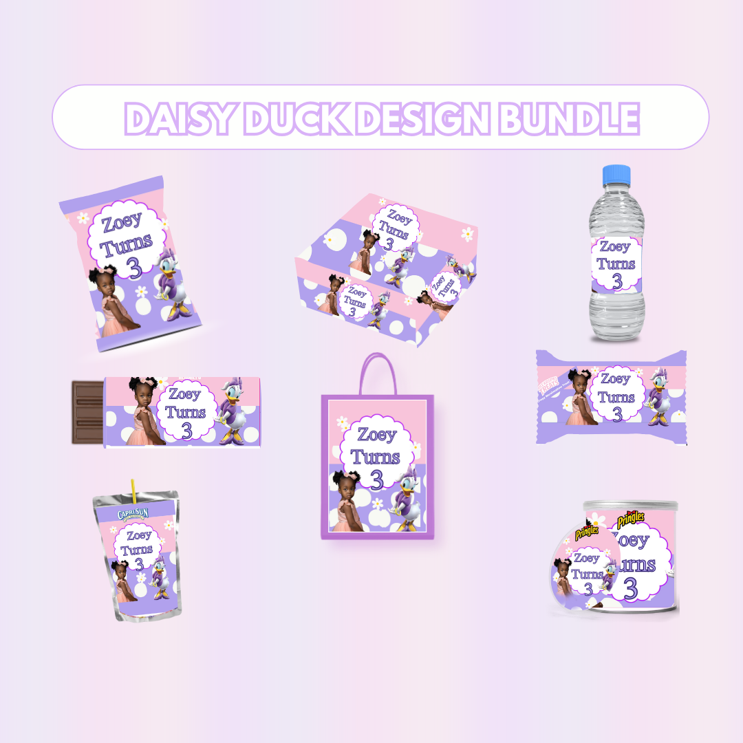 Daisy Duck Party Favor Design Bundle