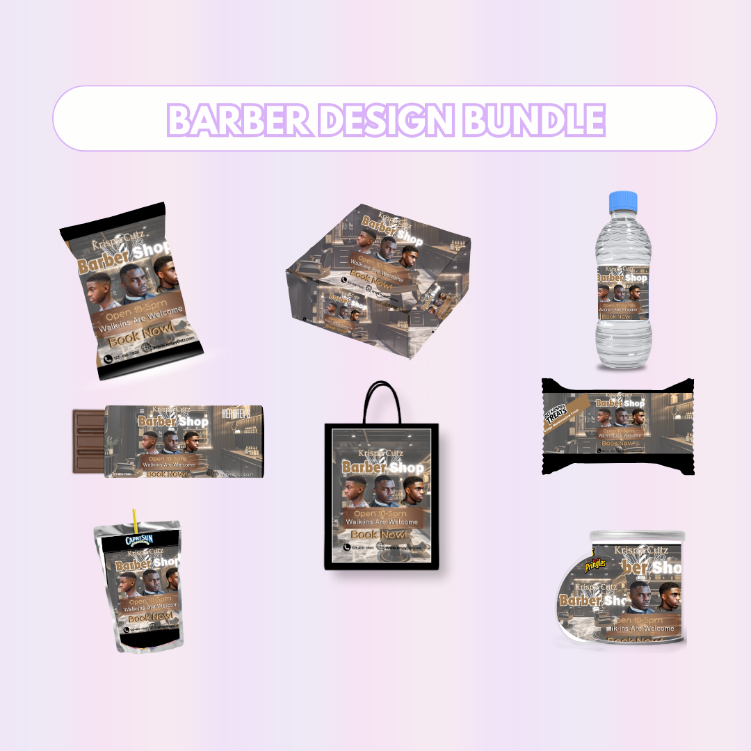 Barber Party Favor Design Bundle