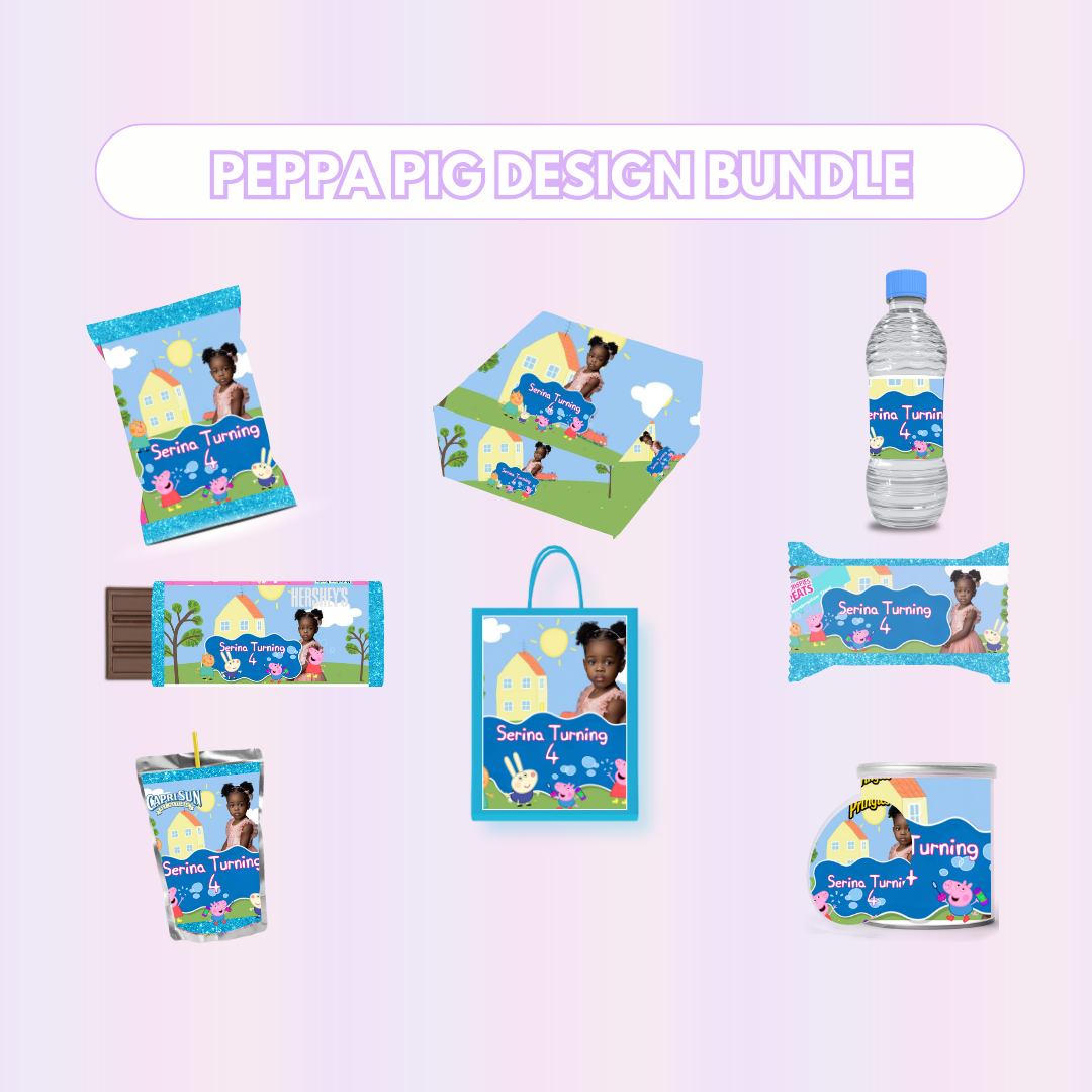 Peppa Pig Party Favor Design Bundle