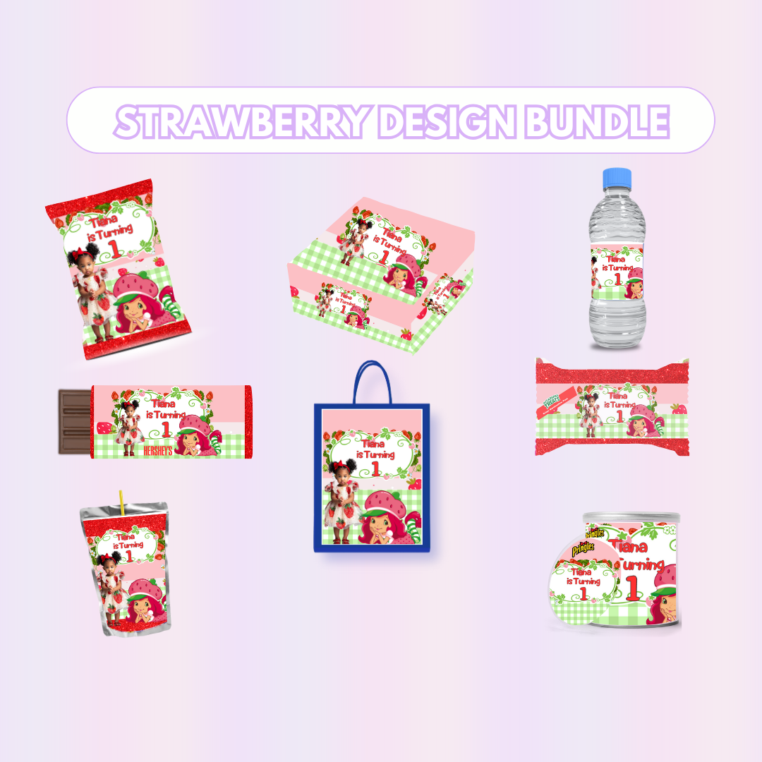 Strawberry Shortcake Party Favors Design Bundle