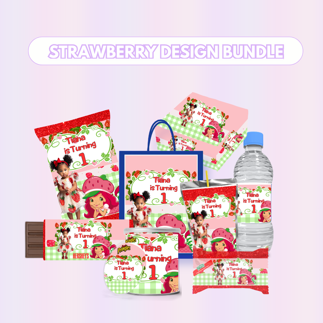 Strawberry Shortcake Party Favors Design Bundle