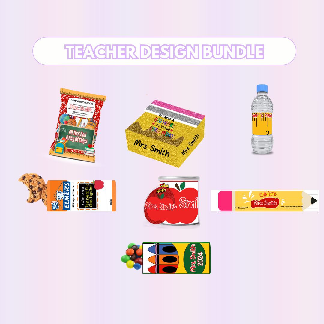 Teacher Party Favor Design Bundle