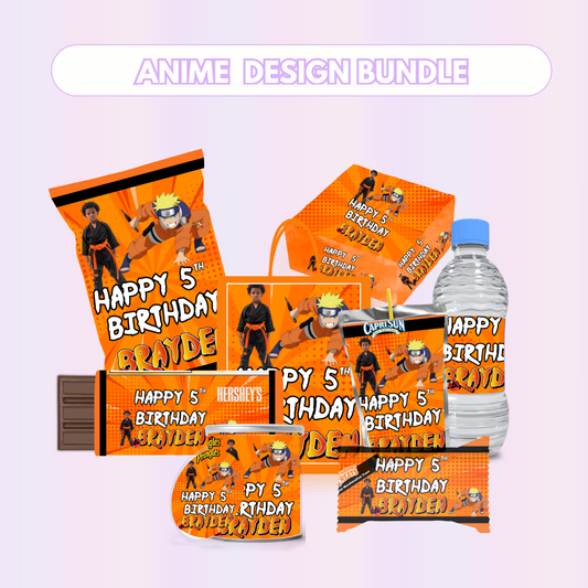 Anime Party Favor Design Bundle