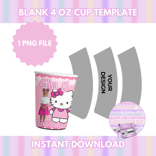 Blank 4OZ Cup Canva Design & Template