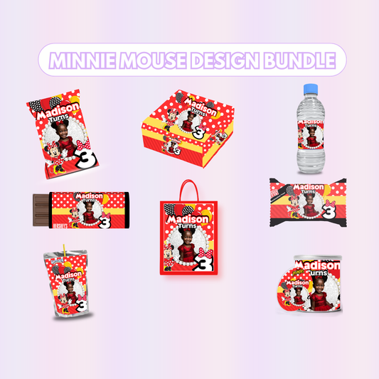 Minnie Mouse Party Favor Design Bundle