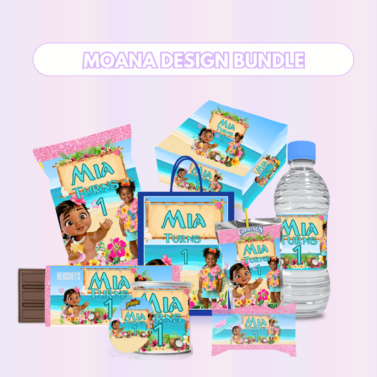 Moana Party Favor Design Bundle