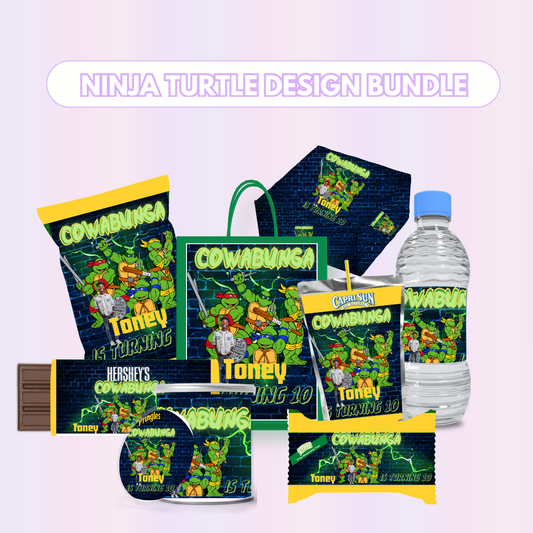 Ninja Turtle Party Favor Design Bundle