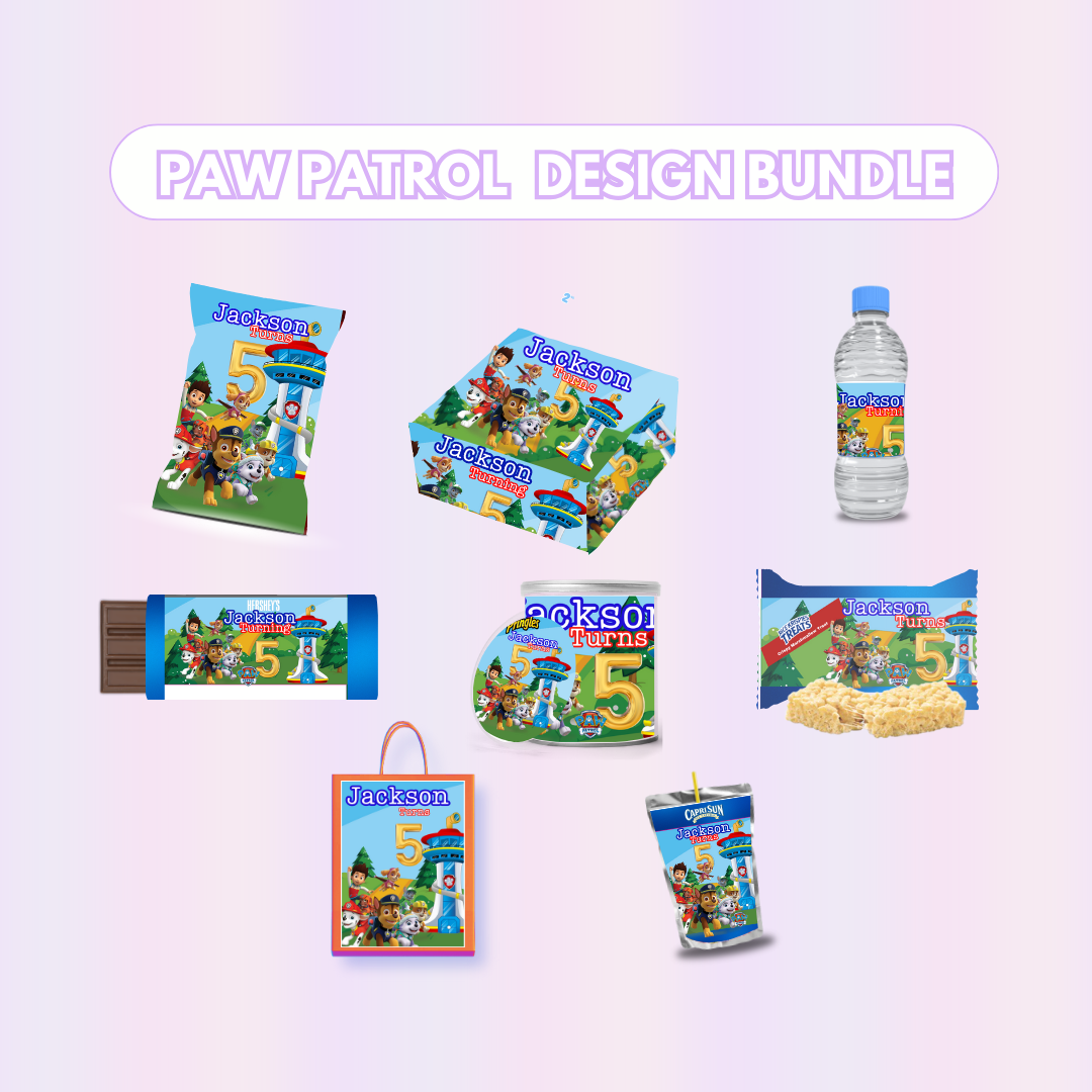 Paw Patrol Party Favor Design Bundle