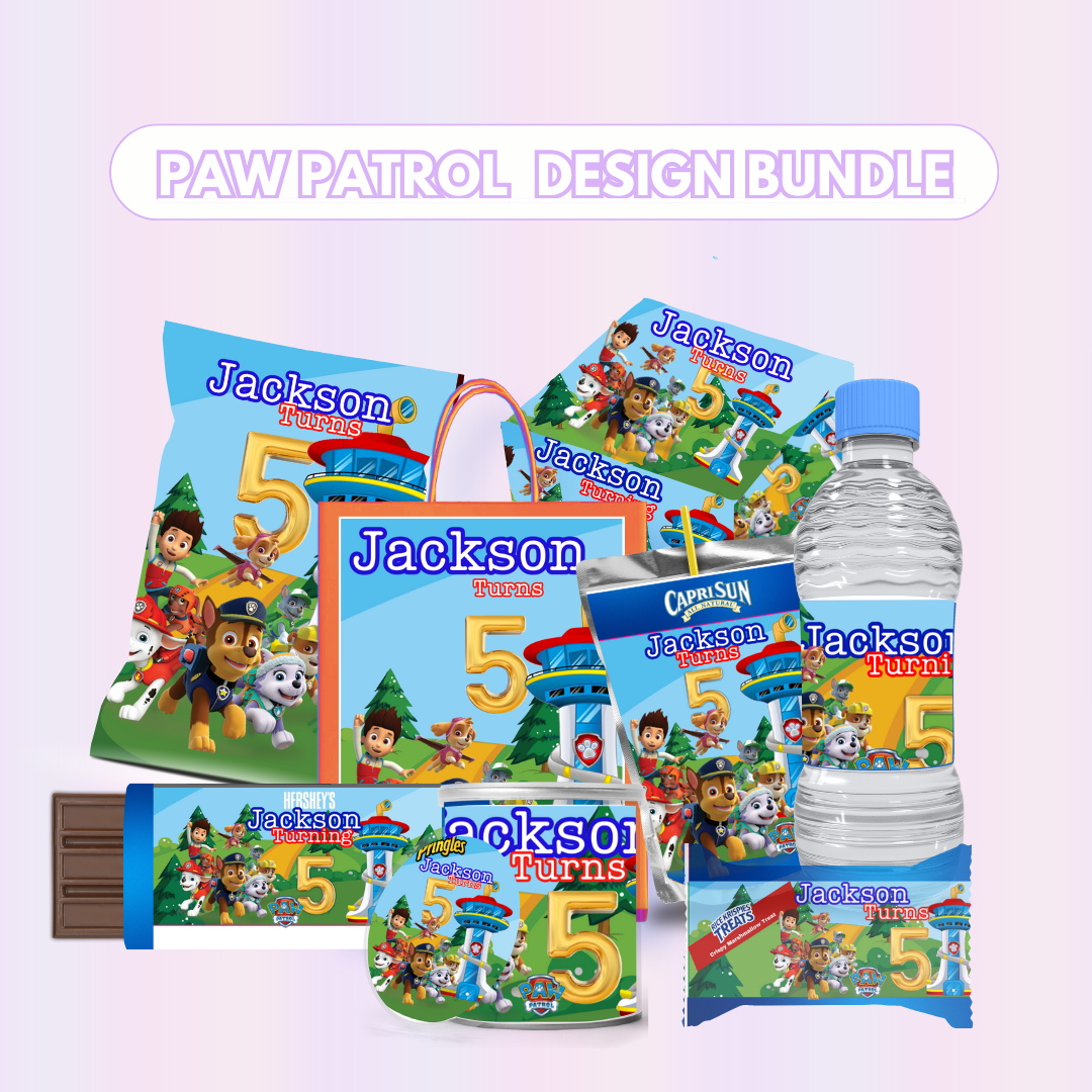 Paw Patrol Party Favor Design Bundle