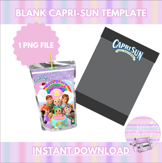 Blank CapriSun Canva Design & Template