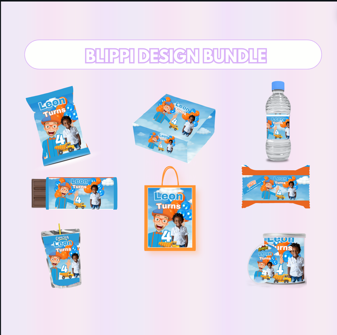 Boy Party Favor Design Bundle