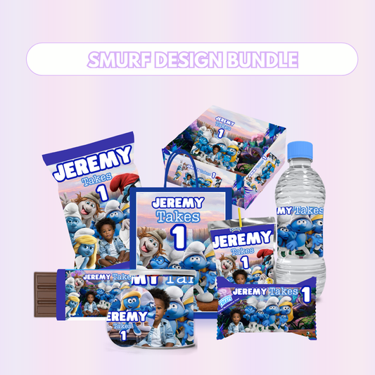 Smurf Party Favor Design Bundle