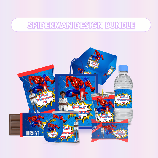 Spiderman Party Favor Design Bundle